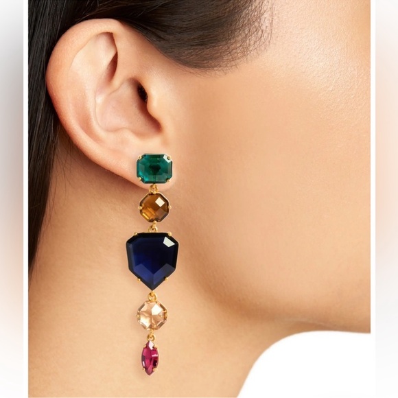 kate spade Jewelry - KATE SPADE SHE HAS SPARK CRYSTAL LINEAR DROP EARRINGS. NWT.